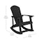 Flash Furniture Black Poly Resin Adirondack Style Rocking Chair JJ-C14705-BK-GG - alternate 7